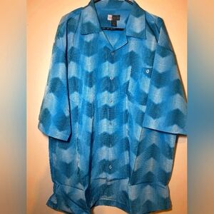 Black Label Geometric Blue Shirt